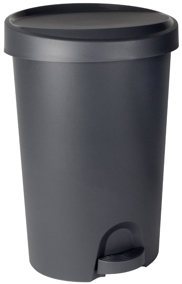 EDA Tret-Abfallbehälter Stepy, 27 Liter, PP, grau/anthrazit von eda