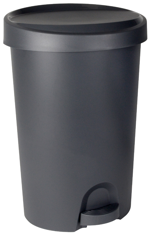EDA Tret-Abfallbehälter Stepy, 45 Liter, PP, grau/anthrazit von eda
