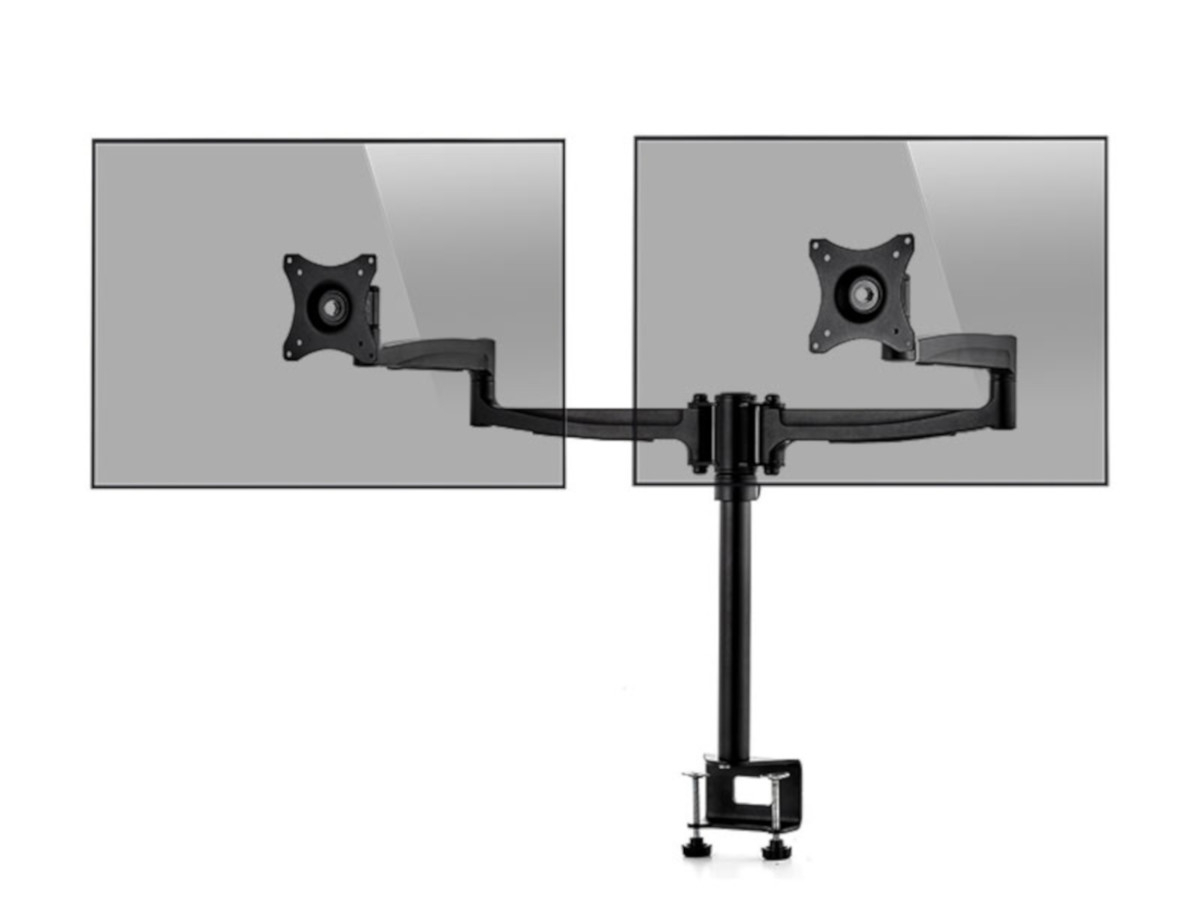 Edbak DM121 Dual Display Tischhalterung schwenkbar, 19-27 Zoll von edbak