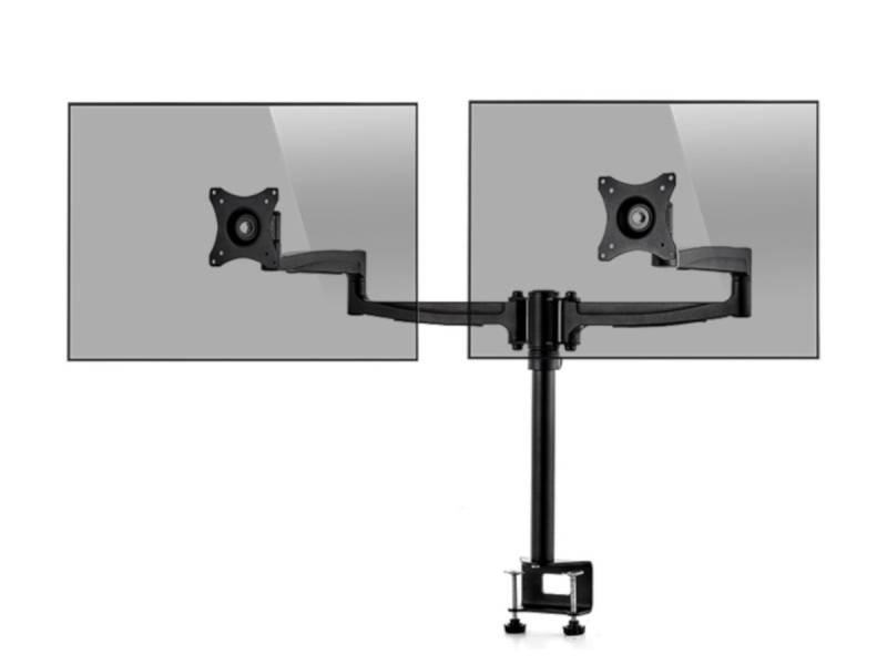 Edbak DM121 Dual Display Tischhalterung schwenkbar, 19-27 Zoll von edbak