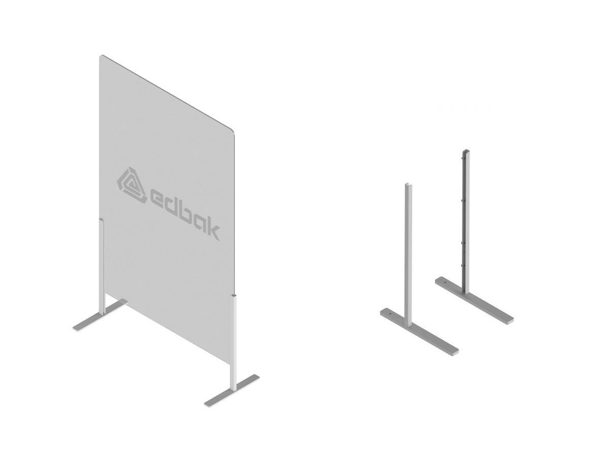 Edbak ProScreen Acrylglas Kassenbereich Schutzscheibe S, Standfu? von edbak