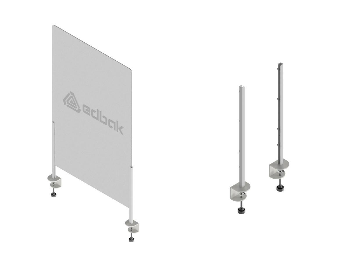 Edbak ProScreen Acrylglas Kassenbereich Schutzscheibe S, Tischklemme von edbak