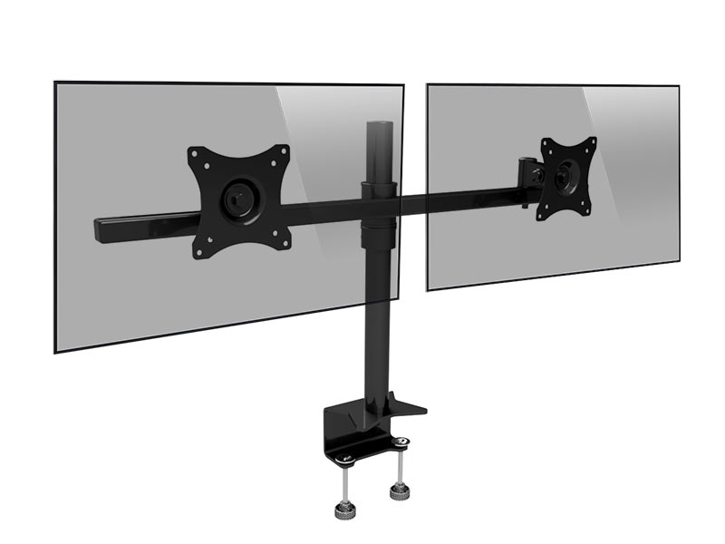 Edbak SV05 Monitorhalterung f?r 2 Monitore mit Tischklemme bis 27Zoll, schwarz von edbak