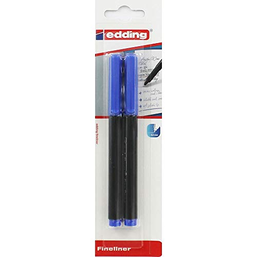 E1425003 Edding Fine Liner/2 Blister, blau von edding