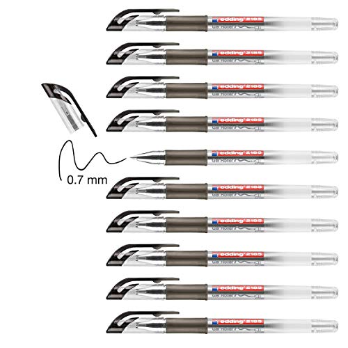 EDDING Gelroller Crystalljelly 2185 Farbe: Schwarz (10 Stck) von edding