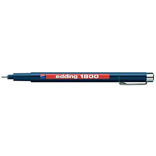 Edding 1800 Profipen Fineliner / Zeichenstift, 0,1 mm, Grün, 10 Stück von edding