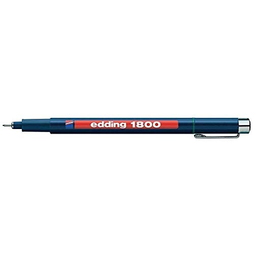 Edding 1800 profipen Pigment Liner Fineliner Zeichenstift (3 Stück) - 0,5 mm grün von edding