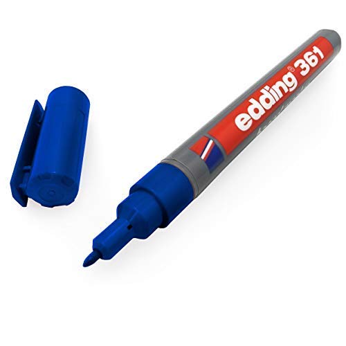 Edding 361 Whiteboard-Marker, 1 mm Rundspitze, blaue Tinte, 1 Stück von edding