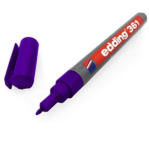 Edding 361 Whiteboard-Marker, 1 mm Rundspitze, violette Tinte, 1 Stück von edding