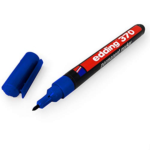 Edding 370 Permanent Marker Pen – 1 mm Rundspitze – Blau – Single von edding