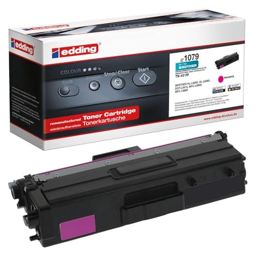 Edding EDD-1079 Magenta Toner ersetzt Brother TN-421M (18-1079) Marke von edding