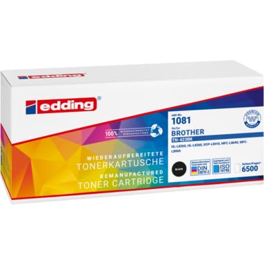 Edding EDD-1081 schwarzer Toner ersetzt Brother TN-423BK (18-1081). Marke: von edding
