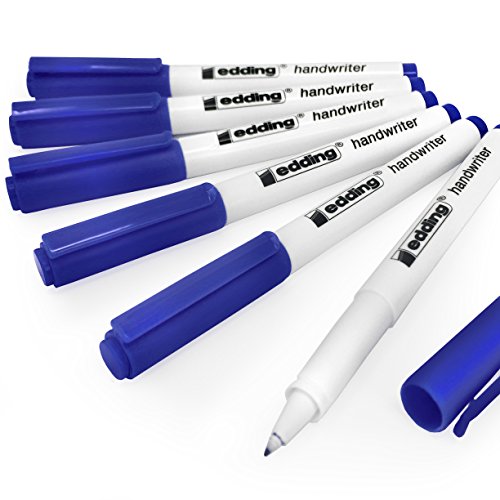 Edding Handwriter Schreibstift – blaue Tinte – 0,6 mm – 6 Stück von edding