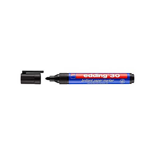 Pigmentmarker edding 30 Brilliant, Strichbreite 1,5-3 mm, nachfüllbar, 10 Stück, div. Farben schwarz Pigmentmarker edding 30 Brilliant, Strichbreite 1,5-3 mm, nachfüllbar, 10 Stück, div. Farben schwarz von edding