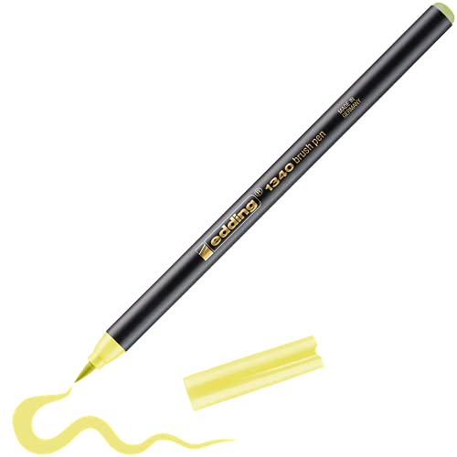 edding 1340 Pinselstift - honigmelone - 1 Stift - flexible Pinselspitze - Filzstift zum Malen, Schreiben und Zeichnen - Bullet Journals, Hand-Lettering, Mandalas, Kalligraphie von edding