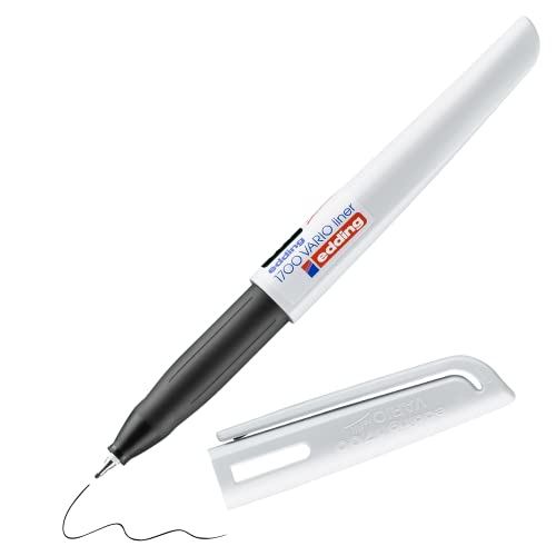 edding 1700 VARIO Fineliner - schwarz - 1 Stift - feine Rundspitze 0,5 mm - mit Griffzone für bequemes und angenehmes Schreiben - präzises Schreiben und Unterschreiben auf Papieroberflächen von edding