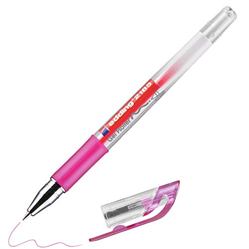 edding 2185 Gelroller - pink - 1 Stift - 0,7 mm - Gelstifte zum Schreiben, Malen, Mandala, Bulletjournal - Gelschreiber, Gelmalstifte von edding