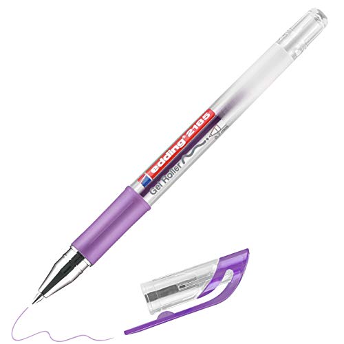 edding 2185 Gelroller - violett - 1 Stift - 0,7 mm - Gelstifte zum Schreiben, Malen, Mandala, Bulletjournal - Gelschreiber, Gelmalstifte von edding