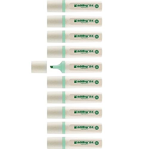 edding 24 EcoLine Textmarker - pastellgrün - 10 Textmarker - Keilspitze 2-5 mm - zum schnellen und einfachen Markieren und Hervorheben von Texten und Notizen-nachfüllbar, aus recycelbarem Material edding 24 EcoLine Textmarker - pastellgrün - 10 Textmarker - Keilspitze 2-5 mm - zum schnellen und einfachen Markieren und Hervorheben von Texten und Notizen-nachfüllbar, aus recycelbarem Material von edding