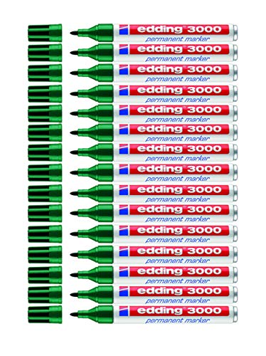 edding 3000 Permanent-Marker (15 Stifte, grün) von edding
