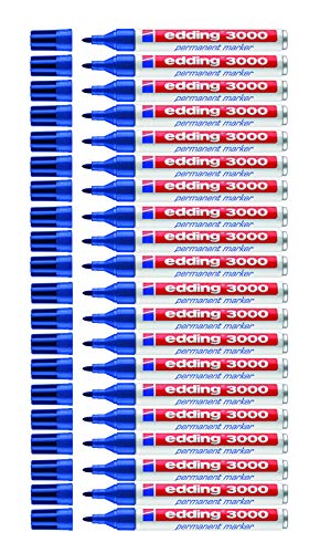 edding 3000 Permanent-Marker (20 Stifte, blau) von edding