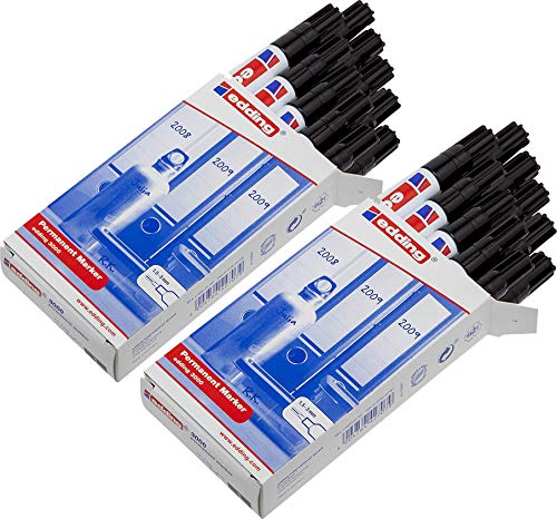 edding 3000 Permanent-Marker schwarz, 20er Pack von edding