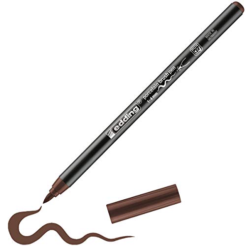 Porzellanstift braun e 4200 - 1 Stift - Pinselspitze 1-4 mm - Filzstift zum Beschriften u. Dekorieren von Keramik, Porzellan - spülmaschinenfest, lichtechte Tinte, schnell trocknend - edding Porzellanstift braun e 4200 - 1 Stift - Pinselspitze 1-4 mm - Filzstift zum Beschriften u. Dekorieren von Keramik, Porzellan - spülmaschinenfest, lichtechte Tinte, schnell trocknend - edding von edding