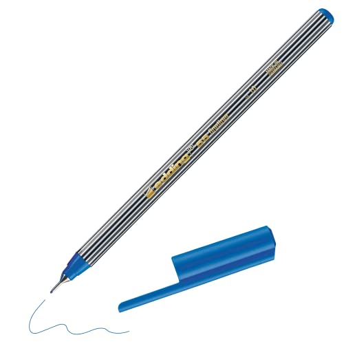 edding 55 - Fineliner - hellblau - 1 Stift - 0,3 mm Spitze - Farbstift zum Schreiben, Malen, Unterstreichen, Illustrieren - für Kinder und Erwachsene, Schule, Homeoffice, Büro von edding