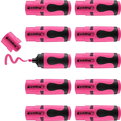 edding 7 Mini Textmarker - neonpink - 10 highlighter pens - Keilspitze 1-3 mm - Textmarker klein in trendigen Farben - für Bullet Journal, Schule, Uni oder Büro edding 7 Mini Textmarker - neonpink - 10 highlighter pens - Keilspitze 1-3 mm - Textmarker klein in trendigen Farben - für Bullet Journal, Schule, Uni oder Büro von edding