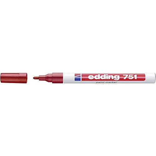 edding 750 Lackmarker - rot - 1 Stift - Rundspitze 2-4 mm - Lackstift zur Markierung und Beschriftung von Metall, Glas, Stein oder Kunststoff - hitzebeständig, permanent, wisch- und wasserfest edding 750 Lackmarker - rot - 1 Stift - Rundspitze 2-4 mm - Lackstift zur Markierung und Beschriftung von Metall, Glas, Stein oder Kunststoff - hitzebeständig, permanent, wisch- und wasserfest von edding