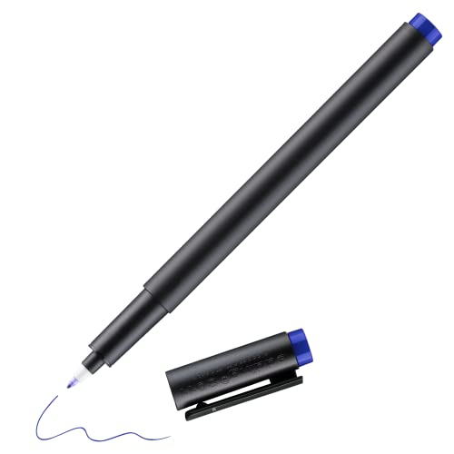 edding 8011 Reinraummarker - blau - feine Rundspitze 0,6 mm - zum Schreiben auf Reinraumpapier, Folien, laminiertem Papier - staubarmes Produkt ohne Etikett von edding