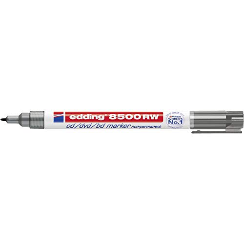 edding 8500 RW CD/DVD/BD marker - schwarz - 1 Stift - feine Rundspitze 1 mm - zur non-permanenten Beschriftung von CDs, DVDs und Blu-Ray Discs edding 8500 RW CD/DVD/BD marker - schwarz - 1 Stift - feine Rundspitze 1 mm - zur non-permanenten Beschriftung von CDs, DVDs und Blu-Ray Discs von edding