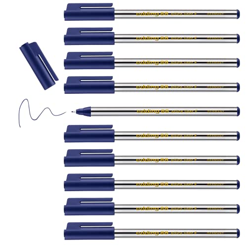 edding 88 - Fineliner - blau - 10 Stifte - Rundspitze 0,6 mm - dünner Faserschreiber für feines und präzises Schreiben, Unterstreichen, Zeichnen - für Büro, Schule und Zuhause von edding