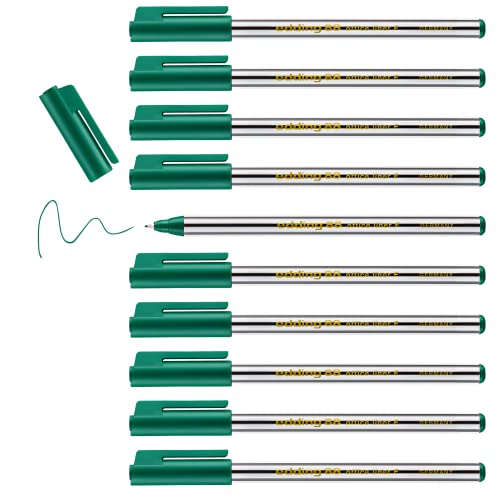 edding 88 - Fineliner - grün - 10 Stifte - Rundspitze 0,6 mm - dünner Faserschreiber für feines und präzises Schreiben, Unterstreichen, Zeichnen - für Büro, Schule und Zuhause von edding