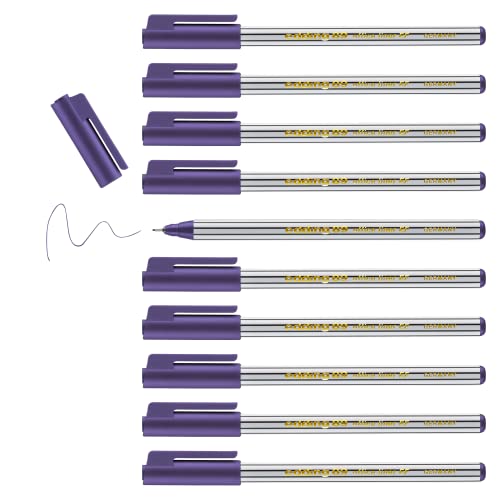 edding 89 - Fineliner - violett - 10 Stifte - extrafeine Rundspitze 0,3 mm - dünner Faserschreiber für feines und präzises Schreiben, Unterstreichen, Zeichnen - für Büro, Schule und Zuhause von edding