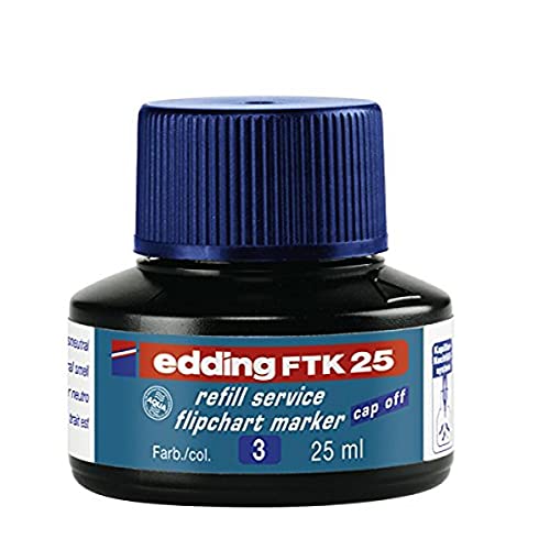 edding FTK 25 Nachfülltinte - blau - 25 ml - mit Kapillarsystem ideal für sauberes und unkompliziertes Nachfüllen fast aller edding Flipchartmarker edding FTK 25 Nachfülltinte - blau - 25 ml - mit Kapillarsystem ideal für sauberes und unkompliziertes Nachfüllen fast aller edding Flipchartmarker von edding