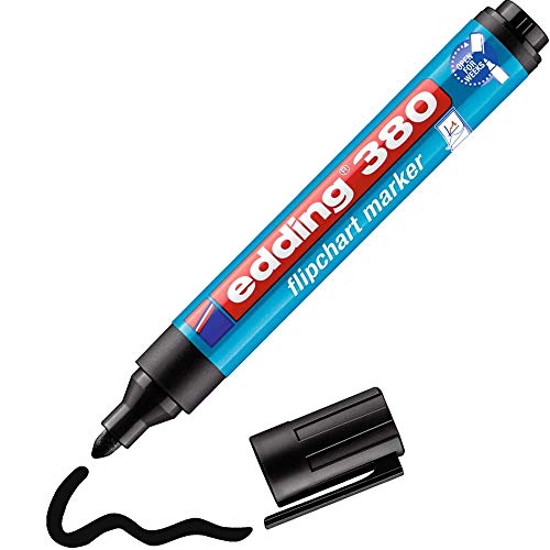 edding 380 Flipchart-Marker - schwarz - 1 Stift - Rundspitze 1,5-3 mm - Stift zum Schreiben, Zeichnen und Markieren auf Flipcharts - Tinte schlägt nicht durch Papier - trocknet nicht aus -farbintensiv edding 380 Flipchart-Marker - schwarz - 1 Stift - Rundspitze 1,5-3 mm - Stift zum Schreiben, Zeichnen und Markieren auf Flipcharts - Tinte schlägt nicht durch Papier - trocknet nicht aus -farbintensiv von edding