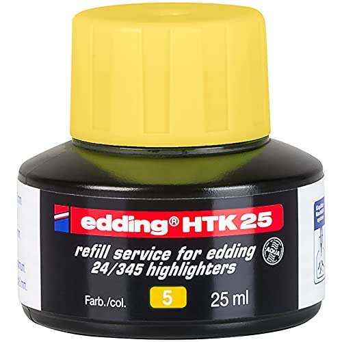 edding HTK 25 Nachfülltinte - gelb - 25 ml - mit Kapillarsystem, ideal zum sauberen und unkomplizierten Nachfüllen der edding Textmarker e-345 und e-24 edding HTK 25 Nachfülltinte - gelb - 25 ml - mit Kapillarsystem, ideal zum sauberen und unkomplizierten Nachfüllen der edding Textmarker e-345 und e-24 von edding