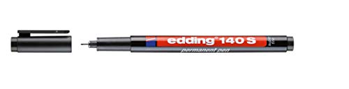 edding Permanent Pen 140 S, 0,3 mm, schwarz (10er Pack) von edding