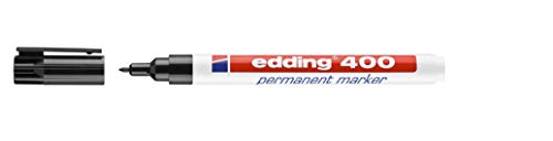 edding Permanentmarker schwarz 400-01 (schwarz, 1 mm) (20er Pack) von edding