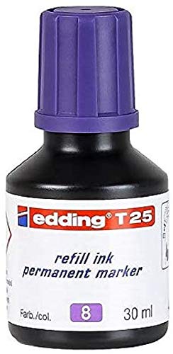 edding T 25 Nachfülltinte Permanent Marker - violett - 30 ml - mit Tropfenspendersystem, zum schnellen Nachfüllen fast aller edding Permanent Marker von edding