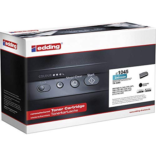 edding Toner EDD-1045 - Schwarz - Reichweite 8000 Seiten - Ersetzt Brother TN-3380 von edding
