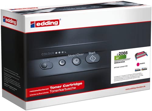 edding Toner EDD-2066 - Magenta - Reichweite 10000 Seiten - Ersetzt HP 643A (Q5953A) von edding