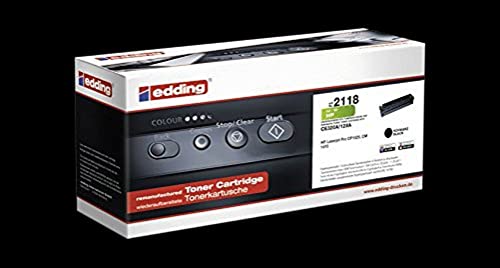 edding Wiederaufbereiteter Toner EDD-2118 - Schwarz - Reichweite 2000 Seiten - Ersetzt HP 128A (CE320A) von edding