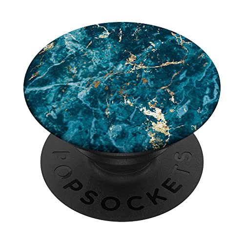 blau goldes Meer Aquarell PopSockets mit austauschbarem PopGrip von edel kunstvoll