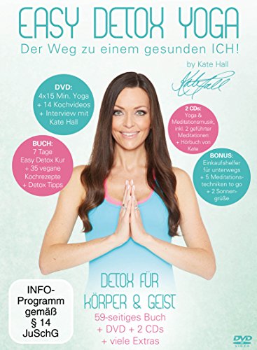 Easy Detox Yoga (+ CD) (+ Hörbuch) (inkl. Einkaufshelfer in Kreditkartengröße & Kochbuch) [3 DVDs] von edel motion