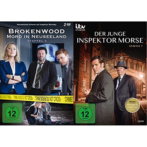 Brokenwood - Mord in Neuseeland - Staffel 4 [2 DVDs] & Der Junge Inspektor Morse-Staffel 7 [2 DVDs] von edel