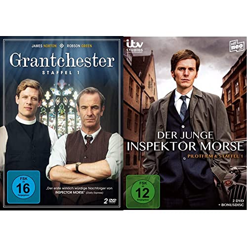 Grantchester Staffel 1 [2 DVDs] & Der junge Inspektor Morse - Pilotfilm & Staffel 1 [3 DVDs] von edel