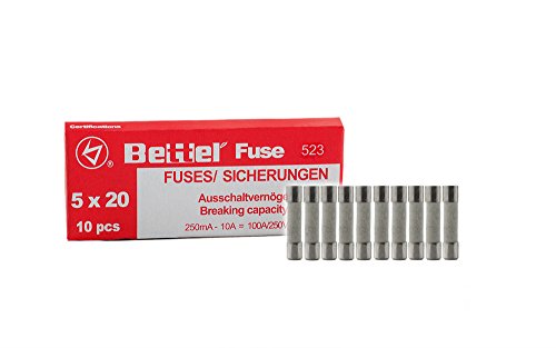 10er Päckchen Keramik Sicherungen 4A flink 5x20mm von edi-tronic