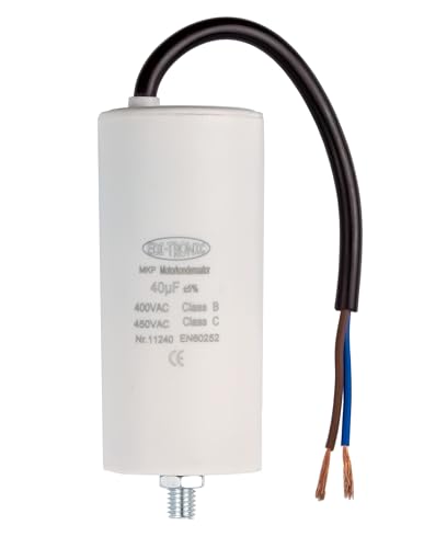 Kondensator Anlaufkondensator Motorkondensator Arbeitskondensator Kabel 40µF 450V Kondensator Anlaufkondensator Motorkondensator Arbeitskondensator Kabel 40µF 450V von edi-tronic